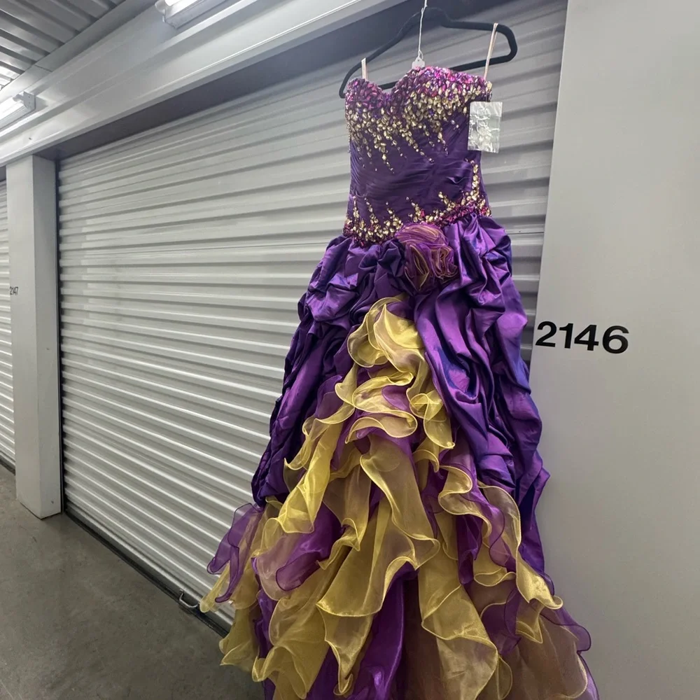 Princess by Mary’s Purple & Gold Ball Gown – Size 6 – New With Tags - Picture 11 of 11